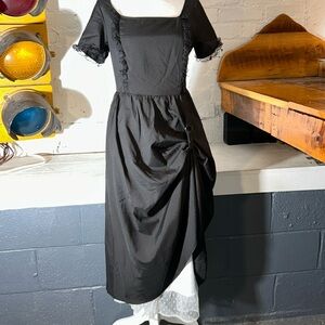 Kojooin short sleeve lace ruffle petticoat dress